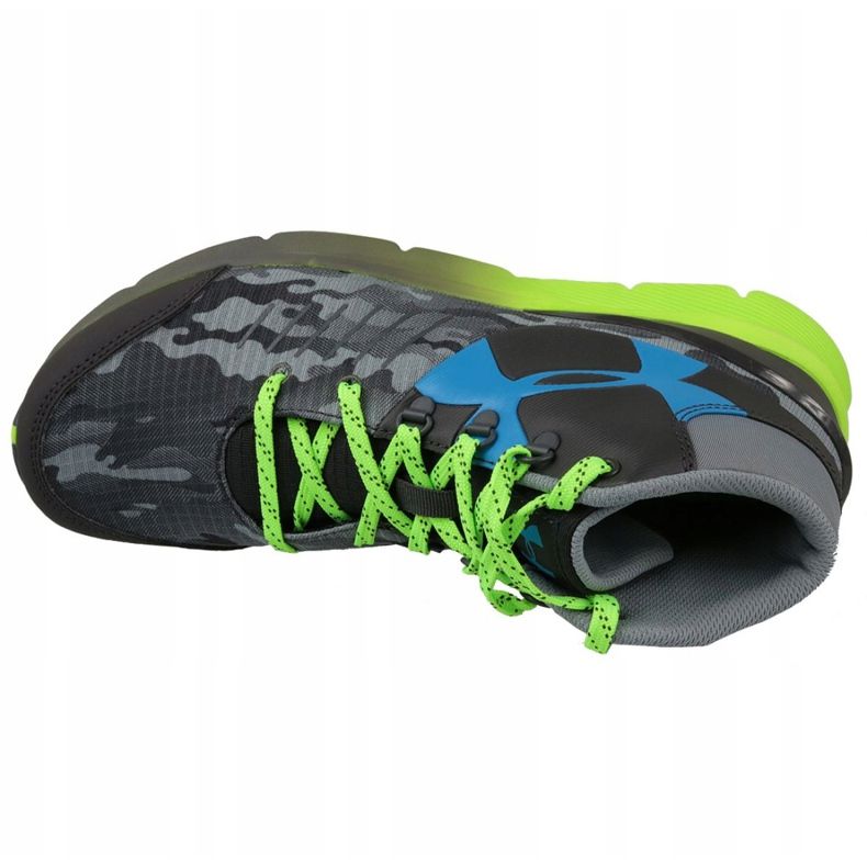 Under Armour Bgs Overdrive Mid K Jr 1266381-019 grau grün 2