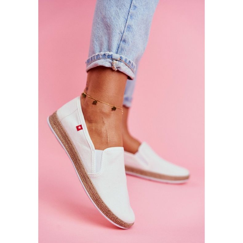 Damen Espadrilles Big Star Slip-on Weiß FF276038 1