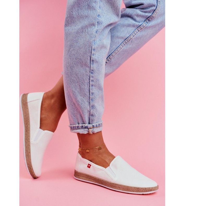 Damen Espadrilles Big Star Slip-on Weiß FF276038 2