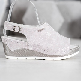 Filippo Ledersandalen grau 2