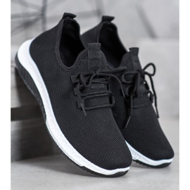 SHELOVET Schwarze durchbrochene Schuhe 1