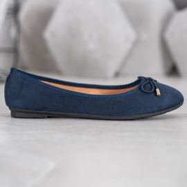 Clowse Ballerinas aus Wildleder blau 1