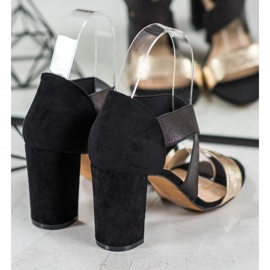 Evento Slip-on-Sandalen mit Gummizug schwarz gelb 1