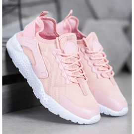 SHELOVET Rosa Textil-Sneakers 1