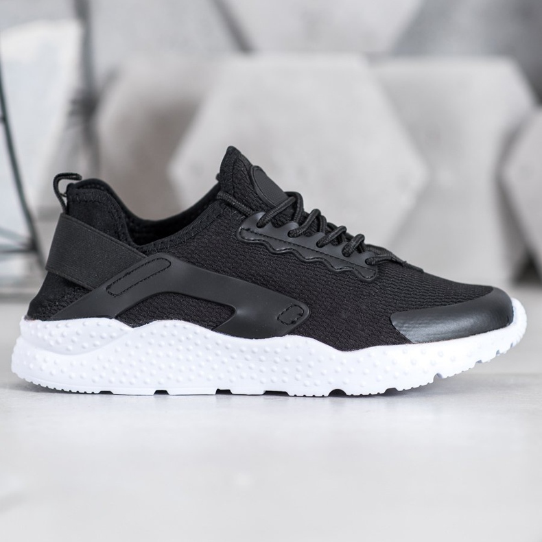 SHELOVET Schwarze Textil-Sneakers 1