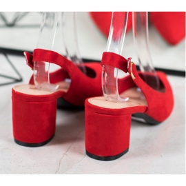 Seastar Pumps mit entdecktem Absatz rot 1