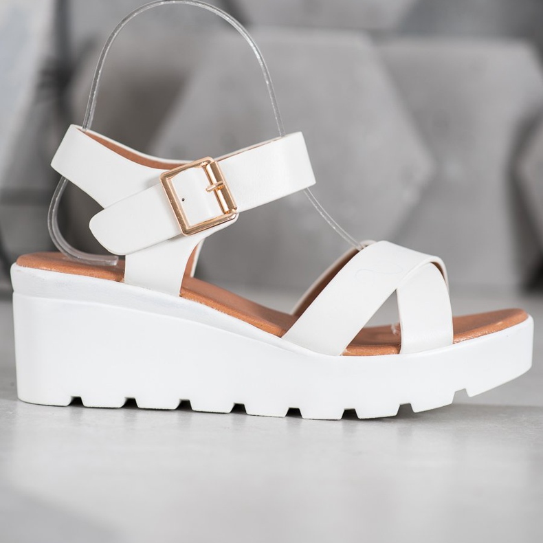 Weide Modische Sandalen weiß 2