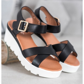 Weide Modische Sandalen schwarz 1