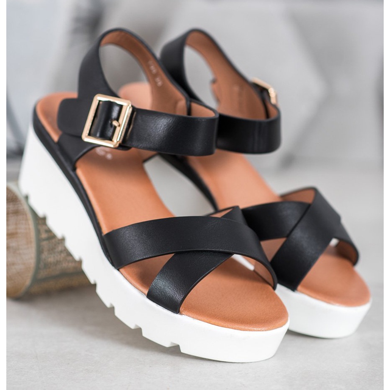 Weide Modische Sandalen schwarz 1