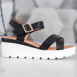 Weide Modische Sandalen schwarz 2