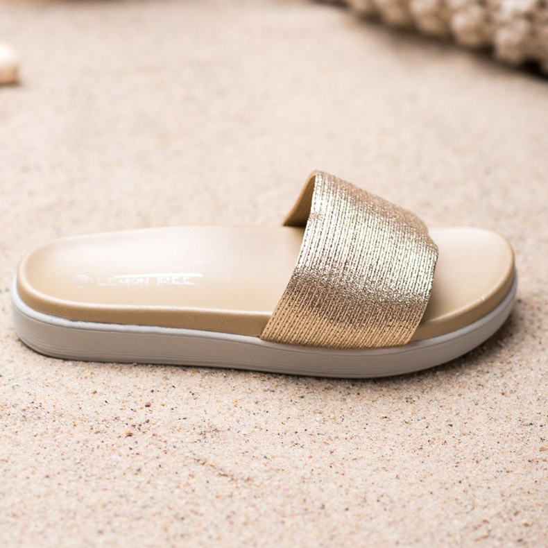 SHELOVET Klassische goldene Hausschuhe 2