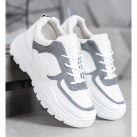 SHELOVET Modische Sneakers mit Schnürung weiß 1