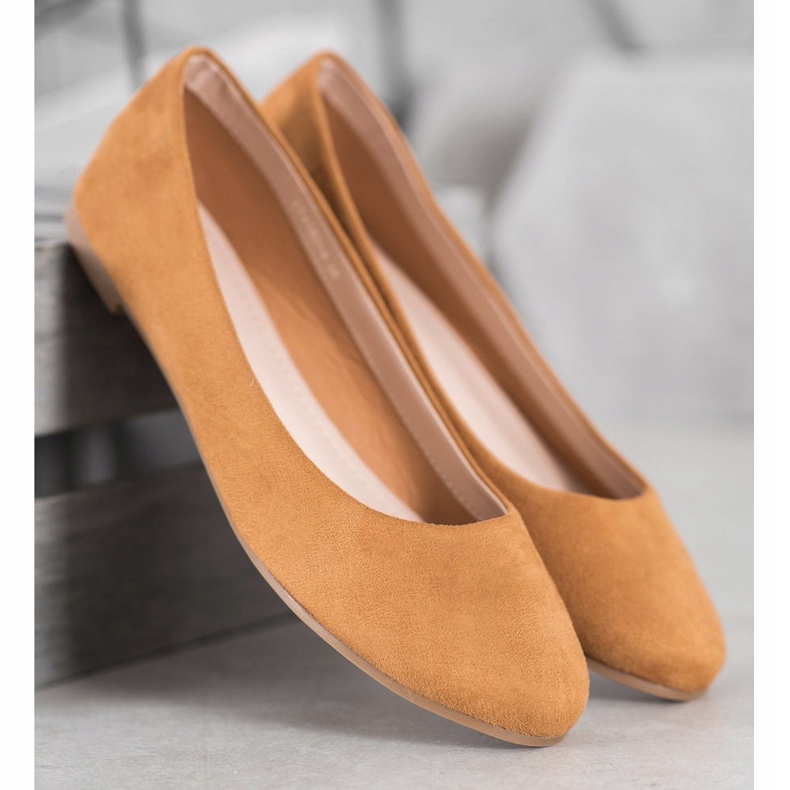 Best Shoes Ballerinas aus Wildleder braun 1