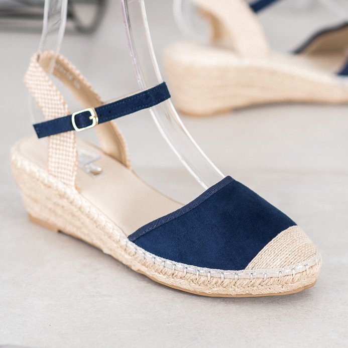 Best Shoes Espadrilles marineblaue Sandalen 1
