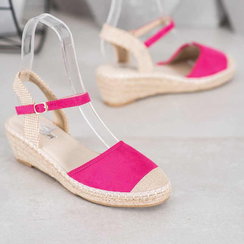 Best Shoes Espadrilles Rosa Sandalen 1