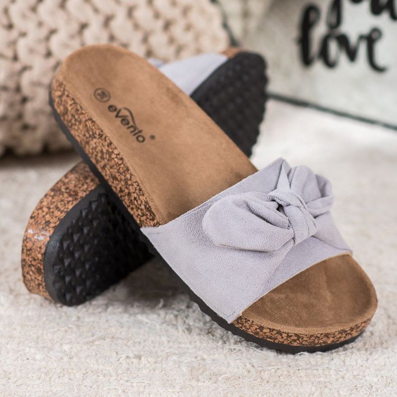 Evento Wildlederhausschuhe auf der Plattform grau 1