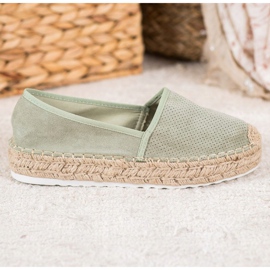 Seastar Durchbrochene Espadrilles mit Wildleder grün 2