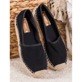 Seastar Durchbrochene Espadrilles mit Wildleder schwarz 1