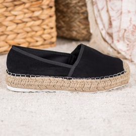 Seastar Durchbrochene Espadrilles mit Wildleder schwarz 2