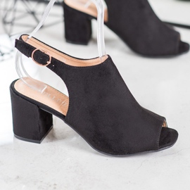 SHELOVET Klassische Sandalen mit hohen Absätzen schwarz 1