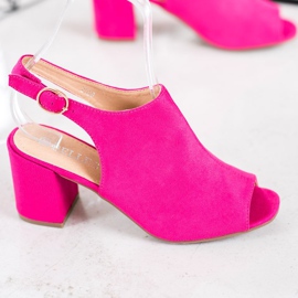 SHELOVET Klassische Sandalen mit hohen Absätzen rosa 1