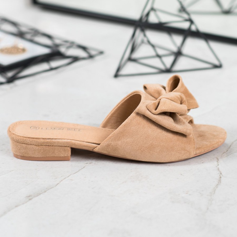 SHELOVET Beige Flip-Flops auf flachem Absatz 2
