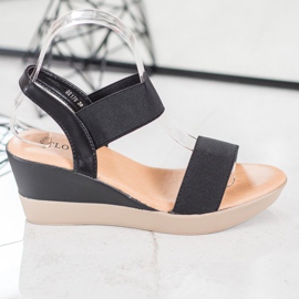 Clowse Leichte Sandalen zum Hineinschlüpfen schwarz 2