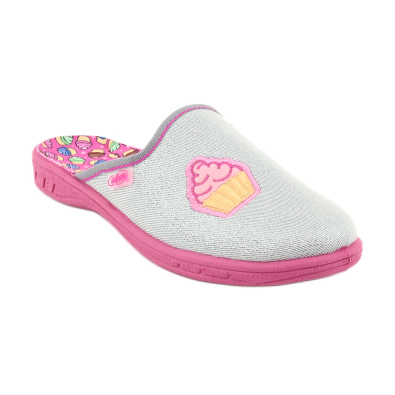 Befado farbige Kinderschuhe 707Y407 rosa grau 1
