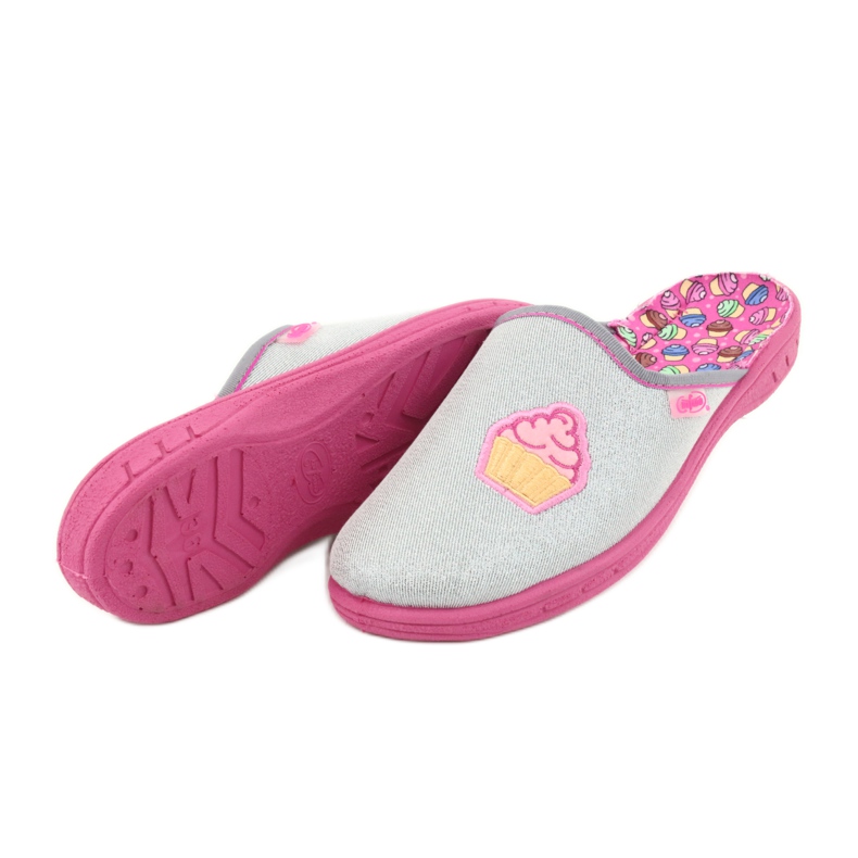 Befado farbige Kinderschuhe 707Y407 rosa grau 4