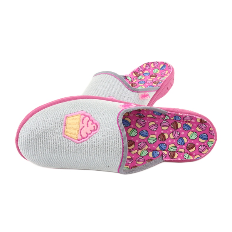 Befado farbige Kinderschuhe 707Y407 rosa grau 5