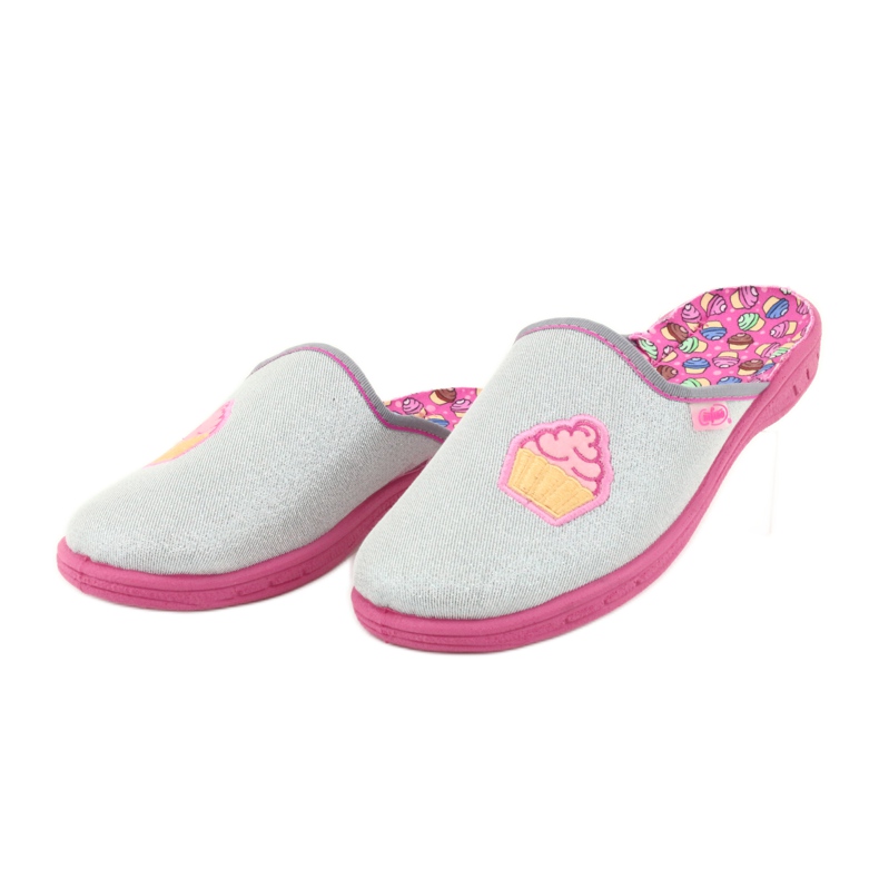Befado farbige Kinderschuhe 707Y407 rosa grau 3