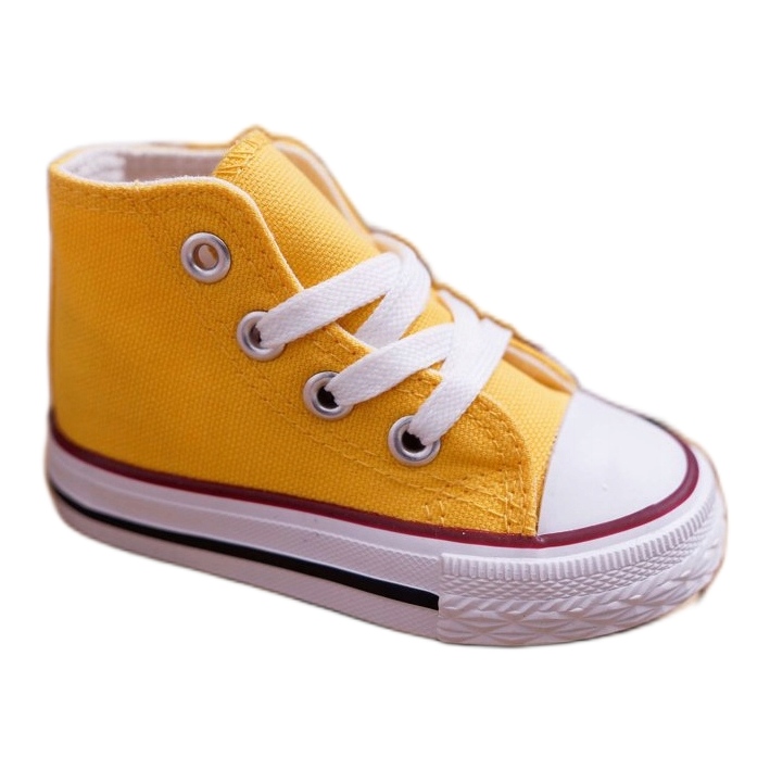 Klassische High -Yellow -Kinder -Turnschuhe gelb 1