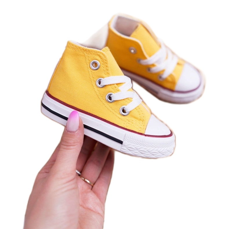 Klassische High -Yellow -Kinder -Turnschuhe gelb 2