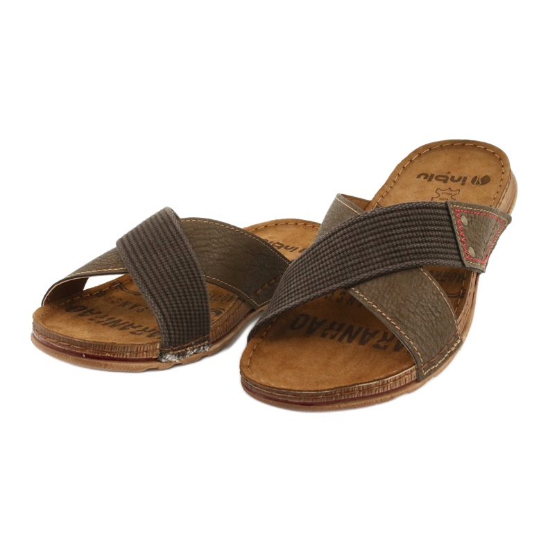 Braune Inblu GG011 Hausschuhe für Herren 2
