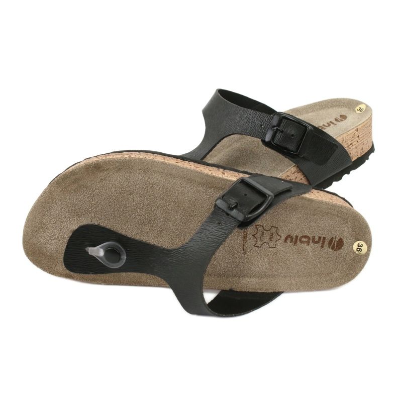 Prophylaktische Damen Inblu NM020 Hausschuhe schwarz 4