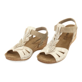 Sandalen mit Ledereinsatz Inblu Sabbia EP017 beige golden 2