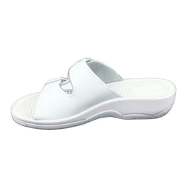 Bequeme, weiße Gesundheits-Fakir-Flip-Flops von Nadia 1