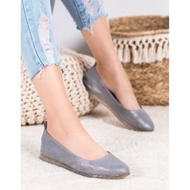 Sergio Leone Textilballerinas mit Glitzer grau 1