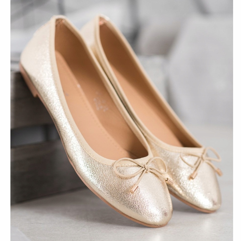 Seastar Ballerinas aus Öko-Leder golden 2