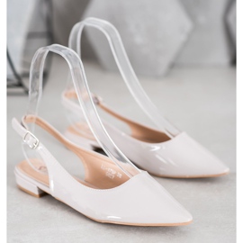 Seastar Pumps aus Lackleder mit freiliegendem Absatz grau 1