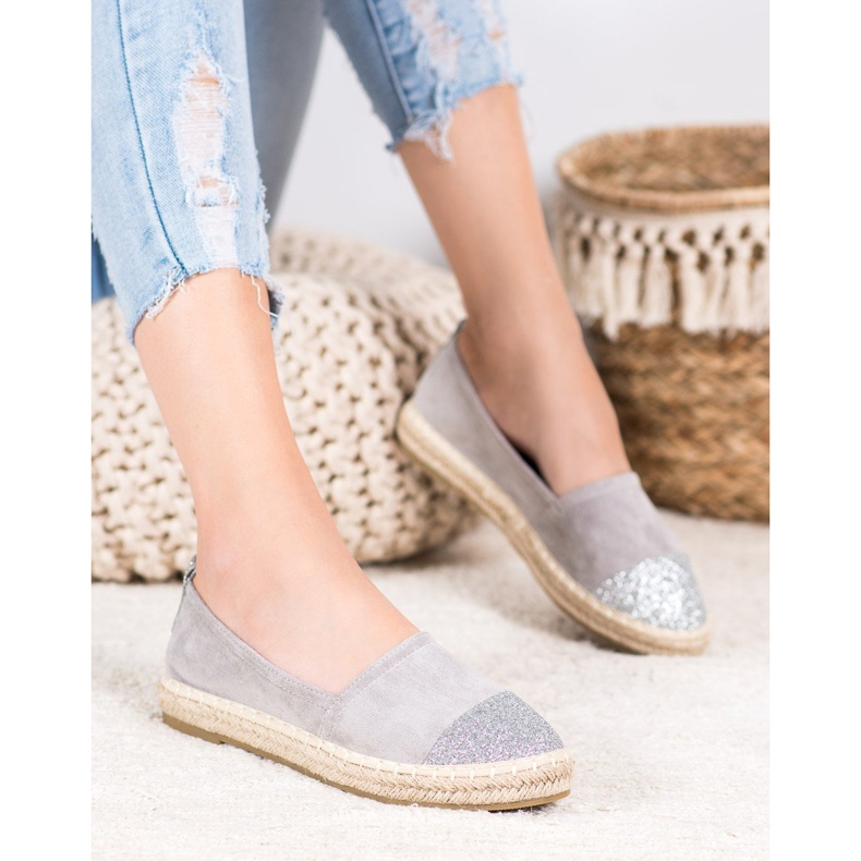 Seastar Espadrilles mit Glitzer grau 2