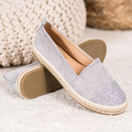 Seastar Espadrilles mit Glitzer grau 1
