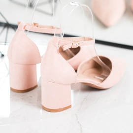 SHELOVET Klassische Pumps mit Schnalle rosa 1