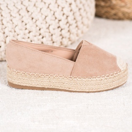 SHELOVET Espadrilles auf der Plattform braun 2