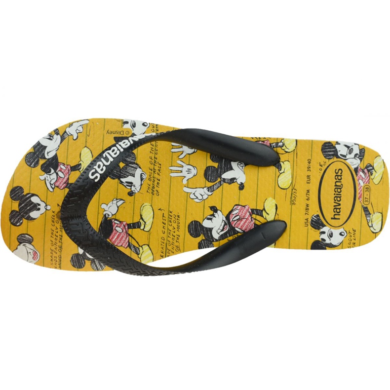 Havaianas Disney Stilvolle 4123500-3624 Flip-Flops schwarz gelb 2