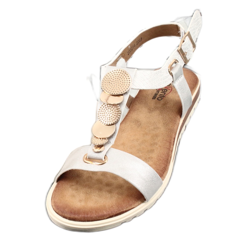 Evento Damen Silber Sandalen 20SD14 2067 weiß grau 5