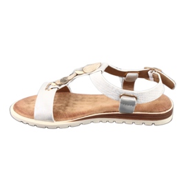 Evento Damen Silber Sandalen 20SD14 2067 weiß grau 4