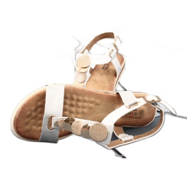 Evento Damen Silber Sandalen 20SD14 2067 weiß grau 6