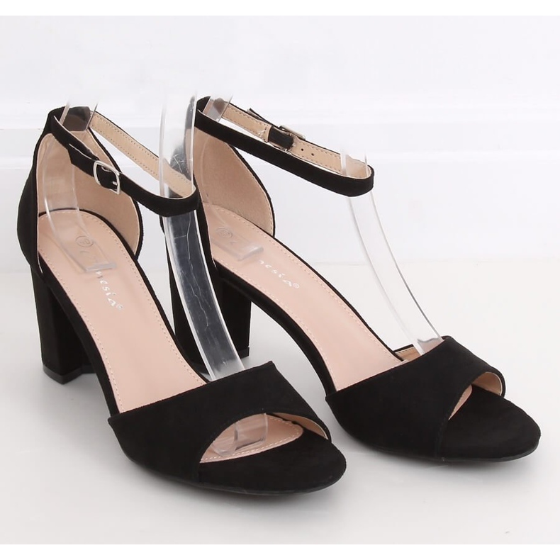 Schwarze Sandalen mit hohen Absätzen 88-395 Black 1