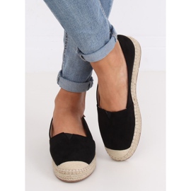 Klassische schwarze Espadrilles 99-23A Schwarz 1